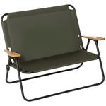 Folding Chair 2-Seater Foldable Camping Chair with Armrests Drink Holder Outdoor Folding Chair up to 160 kg Capacity Robust Fishing Chair Garden Chair for Garden Camping Beach