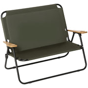 Folding Chair 2-Seater Foldable Camping Chair with Armrests Drink Holder Outdoor Folding Chair up to 160 kg Capacity Robust Fishing Chair Garden Chair for Garden Camping Beach