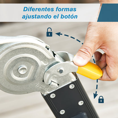 Multi-Purpose Folding Ladder Step Trestle 5 in 1 Portable with 2 Platform Plates Non-Slip Foot Aluminum Hinges 150 kg 370x61x11 cm Black