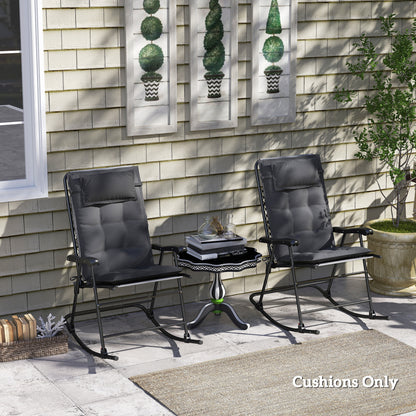 2-Piece Set Lounger Cushion Water-Repellent Cushion for Garden Lounger Padding for Beach Lounger Sun Lounger Pillow Cushion for Garden Furniture Cushions 50x116x5 cm, Dark Gray