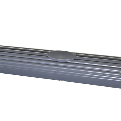 3-Tier Aluminum Alloy Wheeled Utility Cart Kitchen Storage Cart Load 105 kg for Dining Room Bathroom 88x44x93 cm Gray