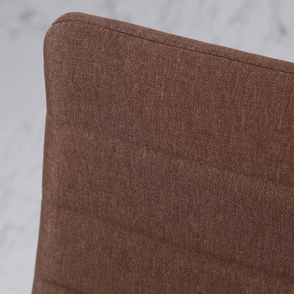 Set of 4 Upholstered Chairs for Living Room or Dining Room, Modern Kitchen Chairs, in Metal and Khaki Fabric