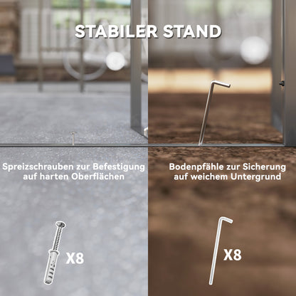 Pavilion with Double Roof, approx. 3x3m Waterproof Sturdy Winterproof Garden Gazebo with UV Protection Party Tent made of Metal, for Garden, Patio, Cream White