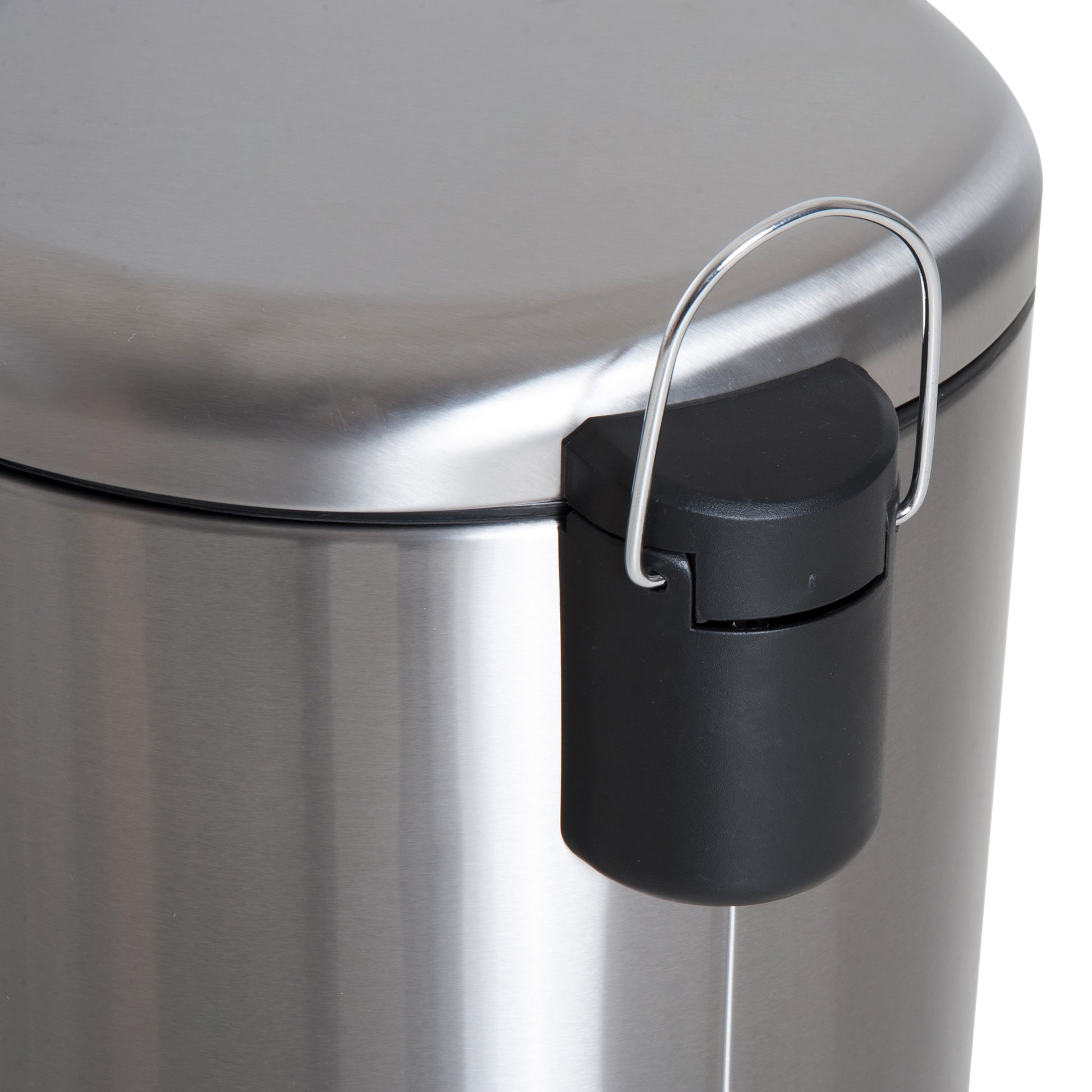 30L Trash Can, Waste Bin, Pedal Bin with Lid, Inner Bucket, Waste Separation for Living Room, Office, Round