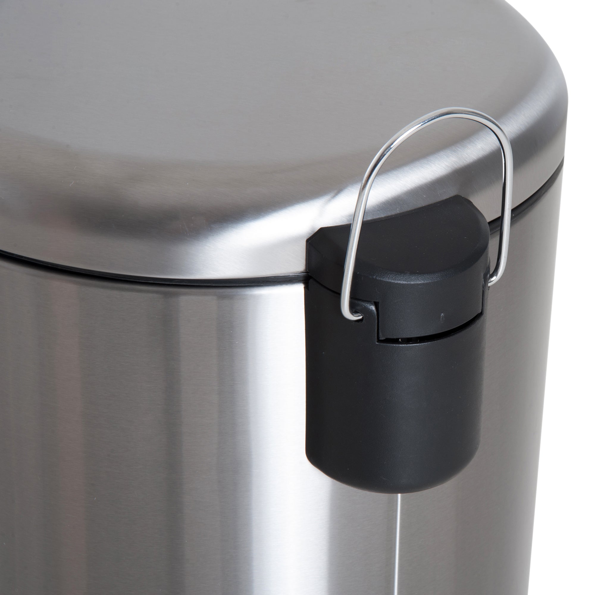 30L Trash Can, Waste Bin, Pedal Bin with Lid, Inner Bucket, Waste Separation for Living Room, Office, Round