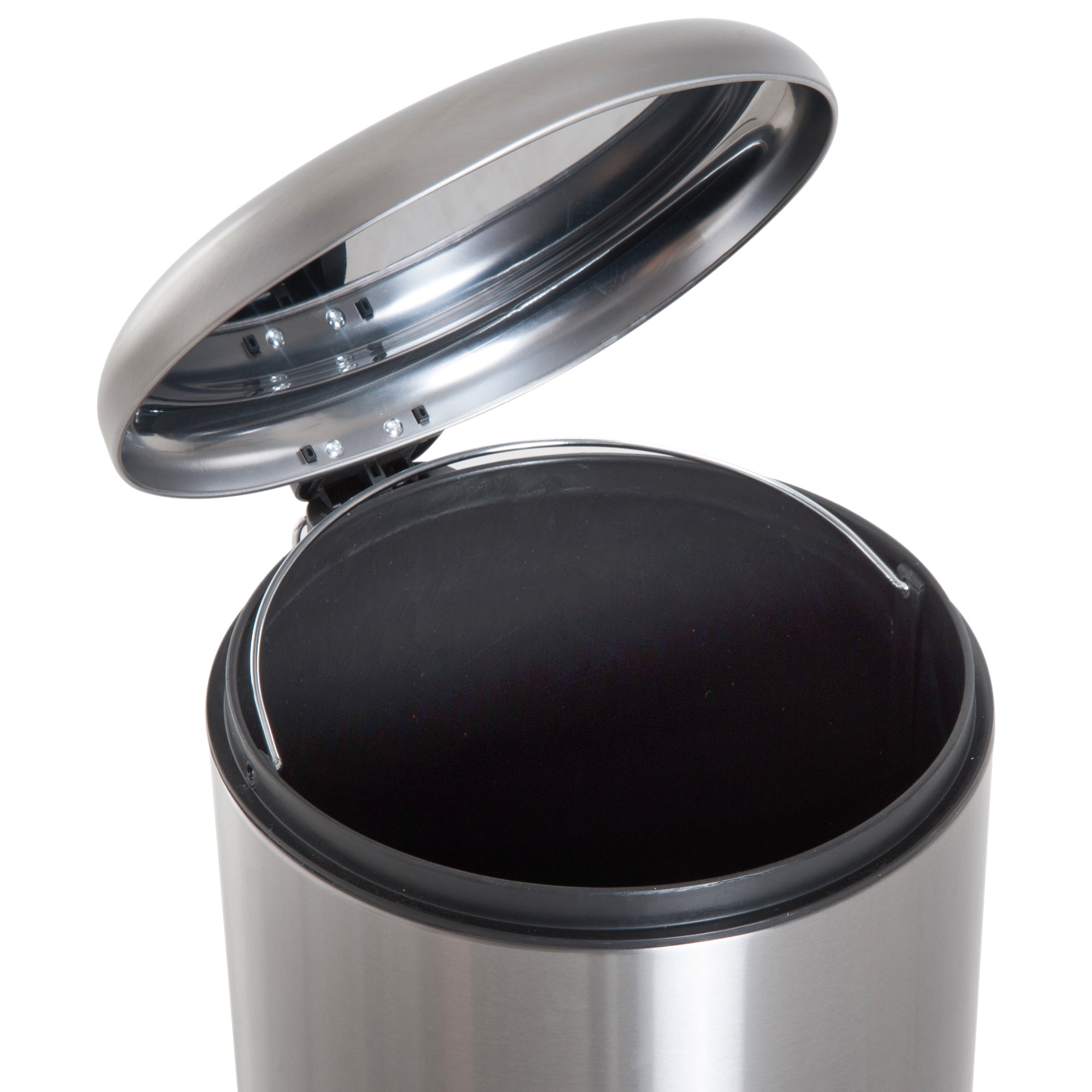 30L Trash Can, Waste Bin, Pedal Bin with Lid, Inner Bucket, Waste Separation for Living Room, Office, Round