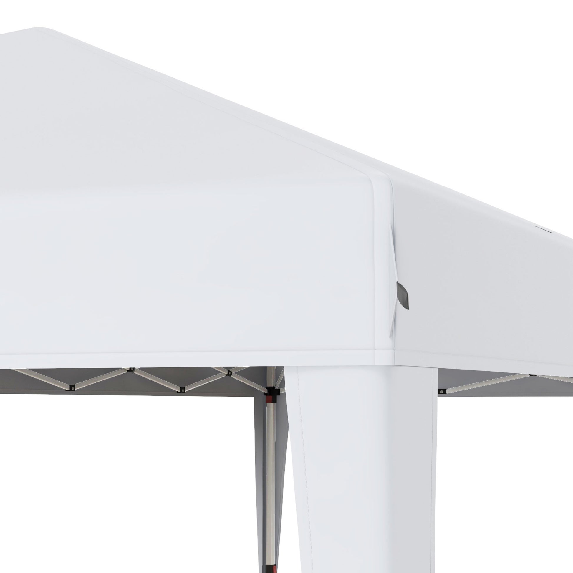 Folding Gazebo 6x3 m Portable Canopy with 3 Adjustable Heights Anti-UV Sun Shelter and Carrying Bag for Camping Parties White