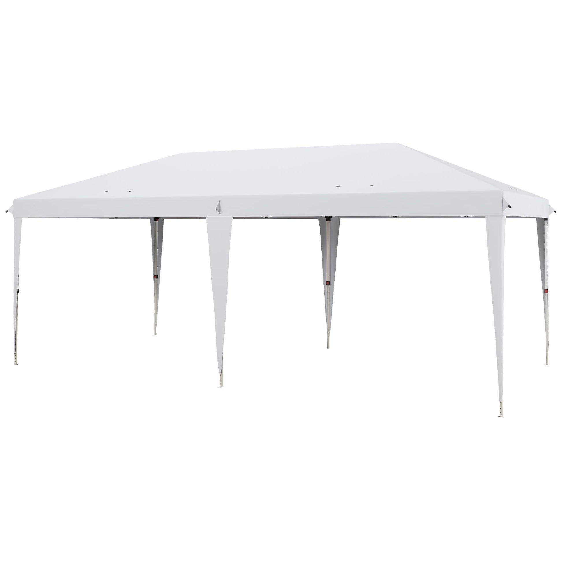 Folding Gazebo 6x3 m Portable Canopy with 3 Adjustable Heights Anti-UV Sun Shelter and Carrying Bag for Camping Parties White
