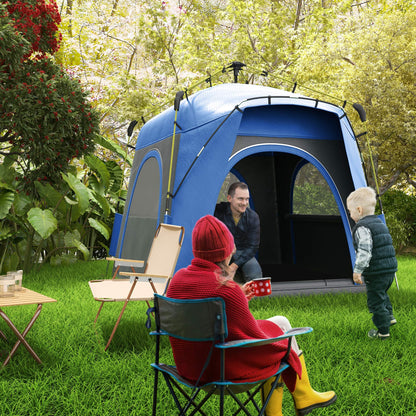 Dome Tent for 4 People Light, Stable, Waterproof UV 50+ Pop Up Camping Tent with Hooks, Door, Windows, Groundsheet, Family Tent with 1000mm Water Column Tent for Camping, Travel, Trekking, Garden