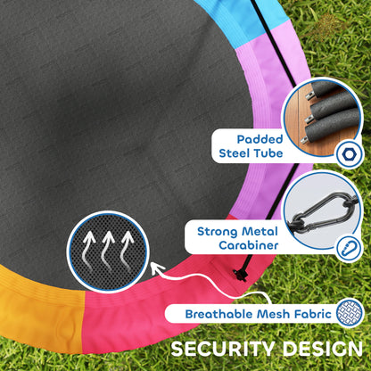 Adjustable 47" Nest Swing — 661 lb Capacity, Adjustable Ropes & Tree Straps, Disc Swing for Kids Ages 3–8, Indoor/Outdoor, Multicolored