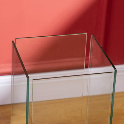 Ethanol Fireplace Freestanding Portable Table Fireplace with 0.4 L Reservoir Covering 15 m² - dim. 25L x 25W x 60H cm