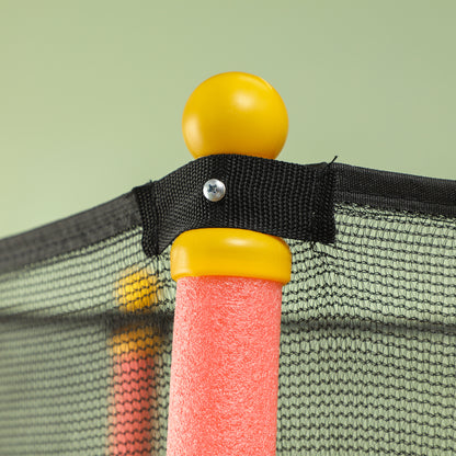 Kids Trampoline Ø163 cm, Trampoline with Safety Net, Edge Cover, Garden Trampoline for Children 3-10 Years, up to 50 kg load capacity, Red