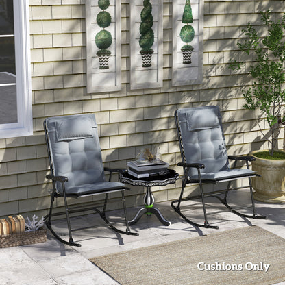 2-Pack Cushion for Sun Lounger Waterproof Cushion for Garden Lounger Padding for Beach Lounger Sun Lounger Pillow Cushion for Garden Furniture Cushion 50x116x5 cm, Light Gray