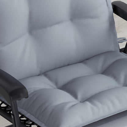 2-Pack Cushion for Sun Lounger Waterproof Cushion for Garden Lounger Padding for Beach Lounger Sun Lounger Pillow Cushion for Garden Furniture Cushion 50x116x5 cm, Light Gray