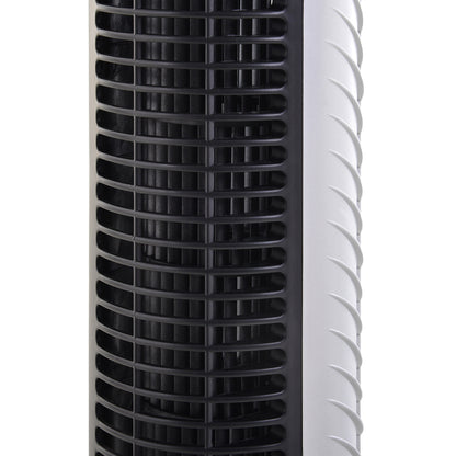 Silent 40 W column fan, tower fan for bedroom with 3 modes 3 speeds, remote control, 70° oscillation, timer and touch control, 78.5H cm silver