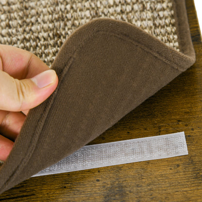 Cat Climbing Wall Set, 8-Piece Cat Furniture with Scratching Posts, Perches, Scratching Board, Cat Stairs, Sisal, Brown