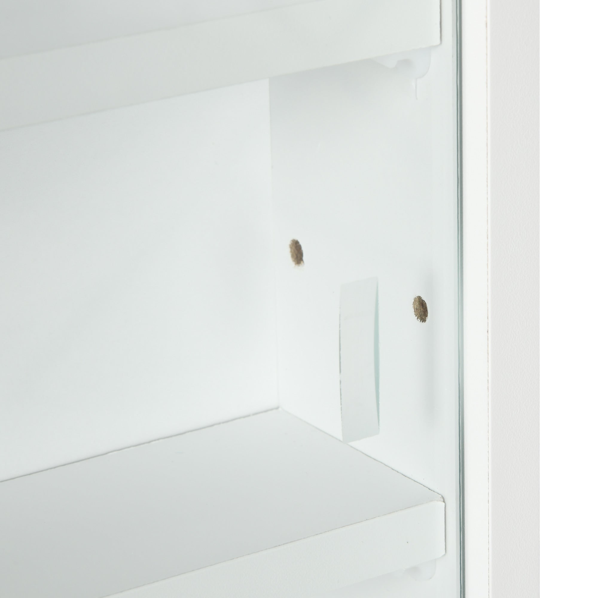 Display Cabinet Wall Mounted Display Case with Adjustable Shelves and 2 Sliding Glass Doors for Collections Perfumes Decorative Figurines 80x9.5x60 cm White