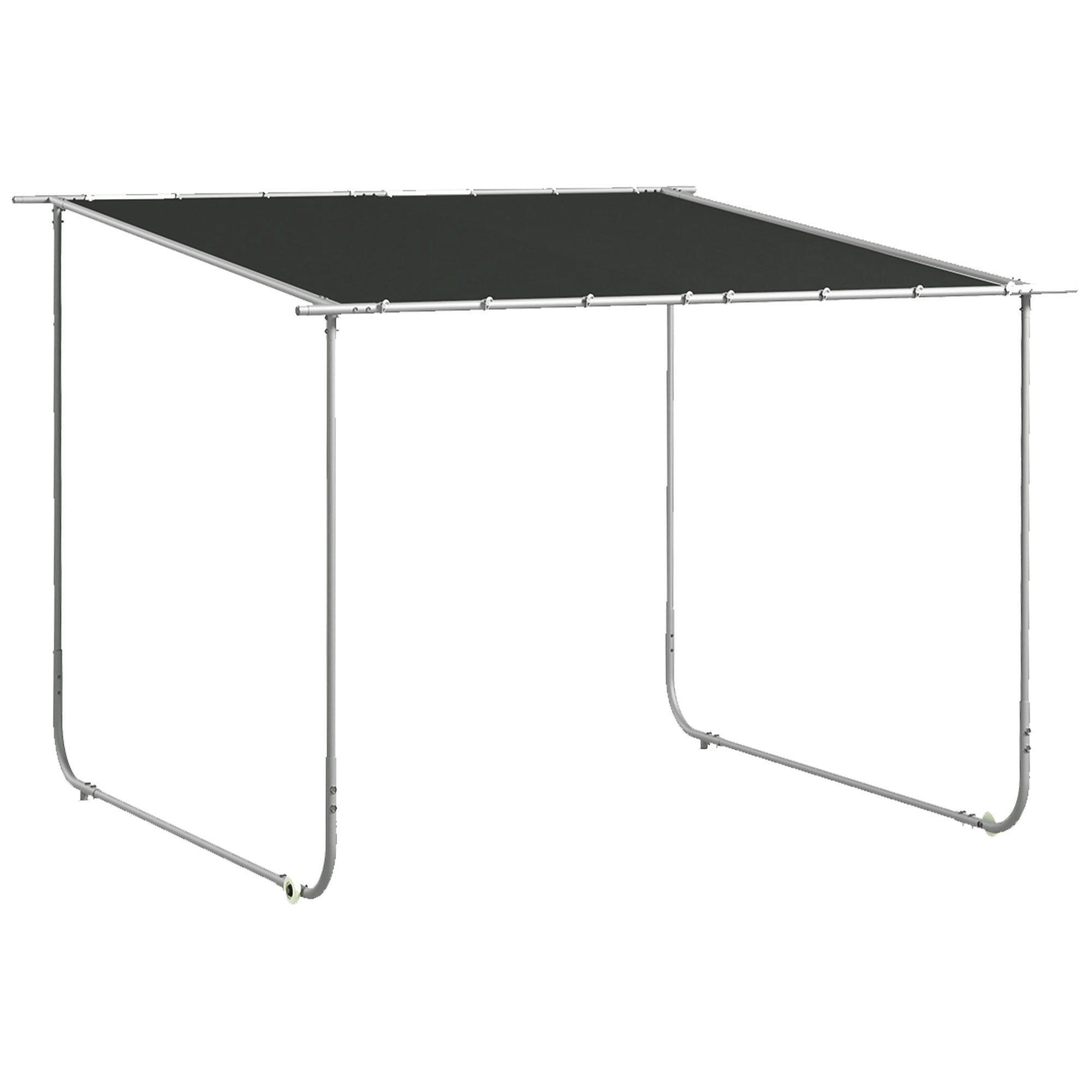 Pergola, approx. 3 x 3m Pavilion, Patio Cover with UV Protection, Sandbags, Garden Gazebo, Patio Gazebo with Wheels for Balcony, Oxford, Dark Gray