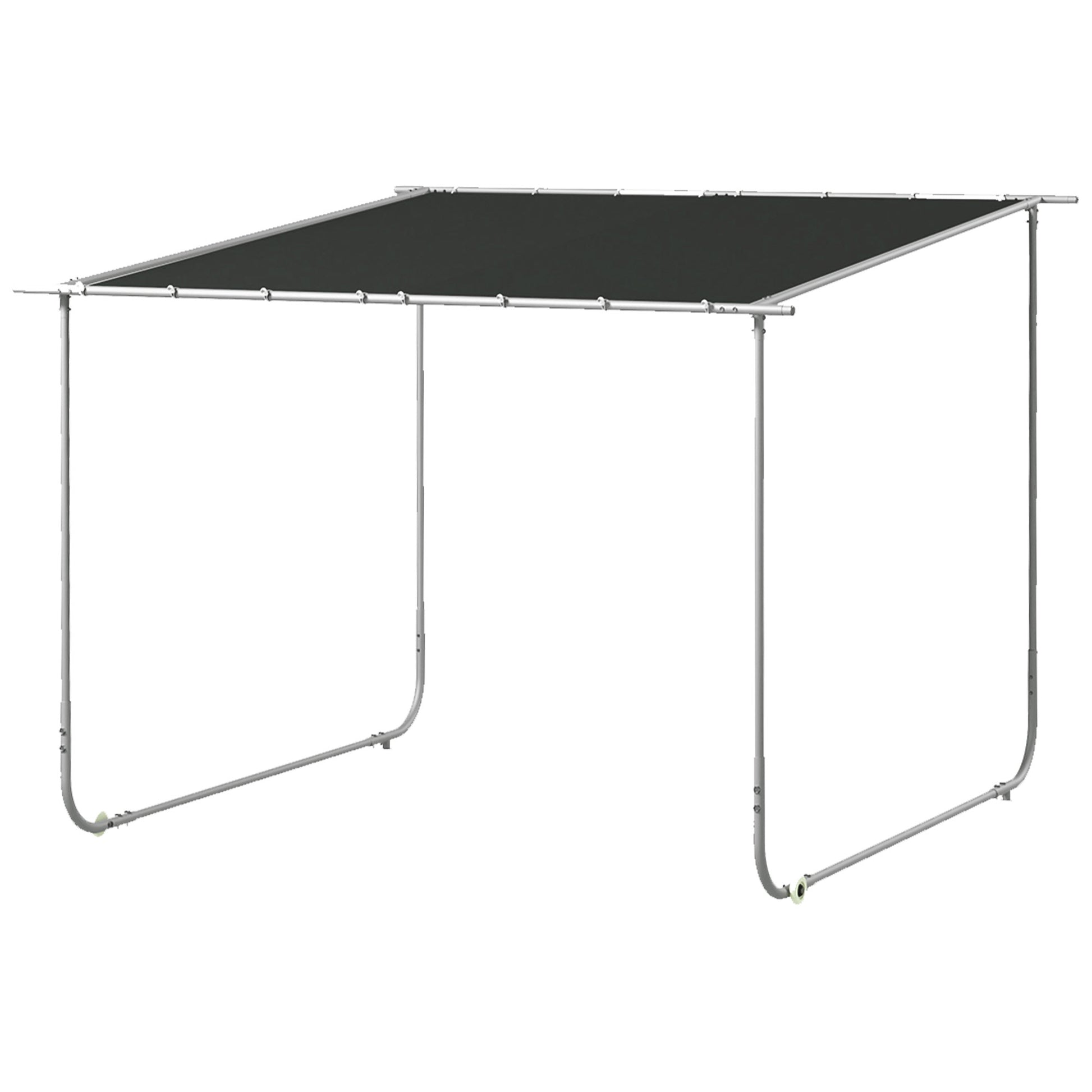 Pergola, approx. 3 x 3m Pavilion, Patio Cover with UV Protection, Sandbags, Garden Gazebo, Patio Gazebo with Wheels for Balcony, Oxford, Dark Gray
