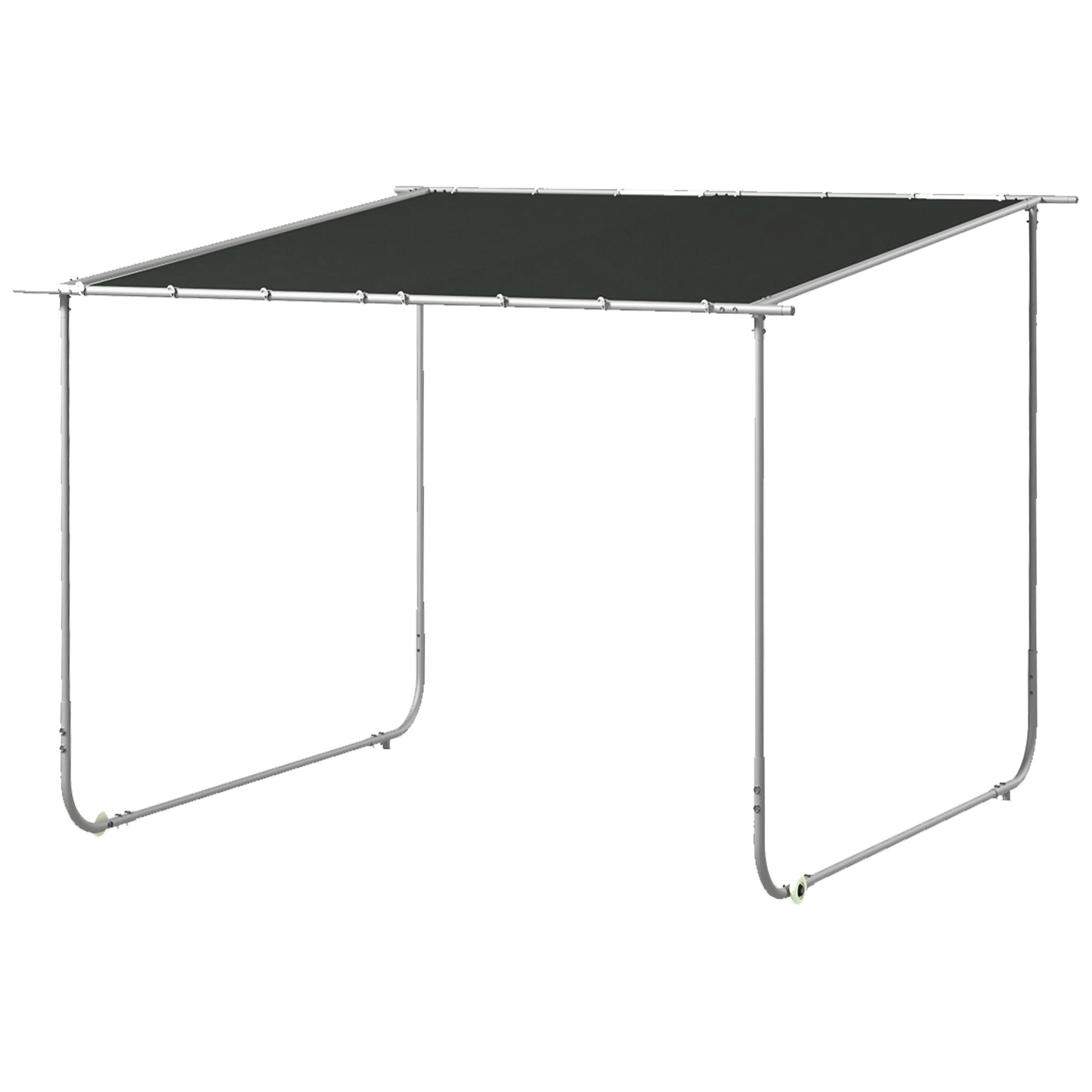 Pergola, approx. 3 x 3m Pavilion, Patio Cover with UV Protection, Sandbags, Garden Gazebo, Patio Gazebo with Wheels for Balcony, Oxford, Dark Gray