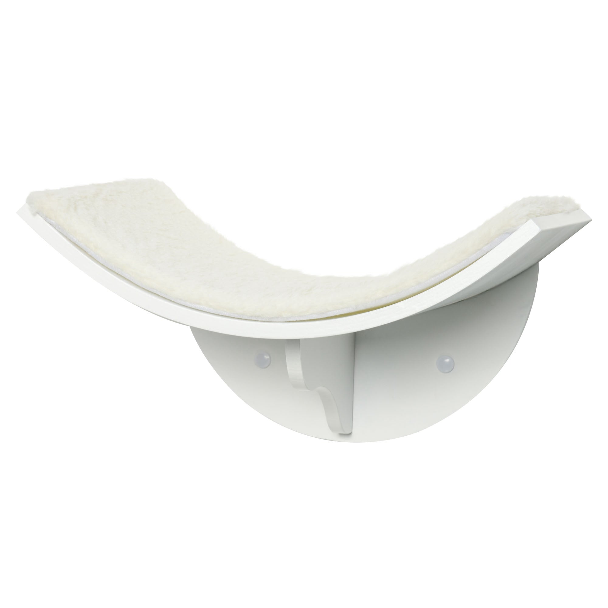 Cat Perch Cat Wall Shelf Cat Bed Cat Wall Mount Plush Cover White 41 x 28 x 21 cm