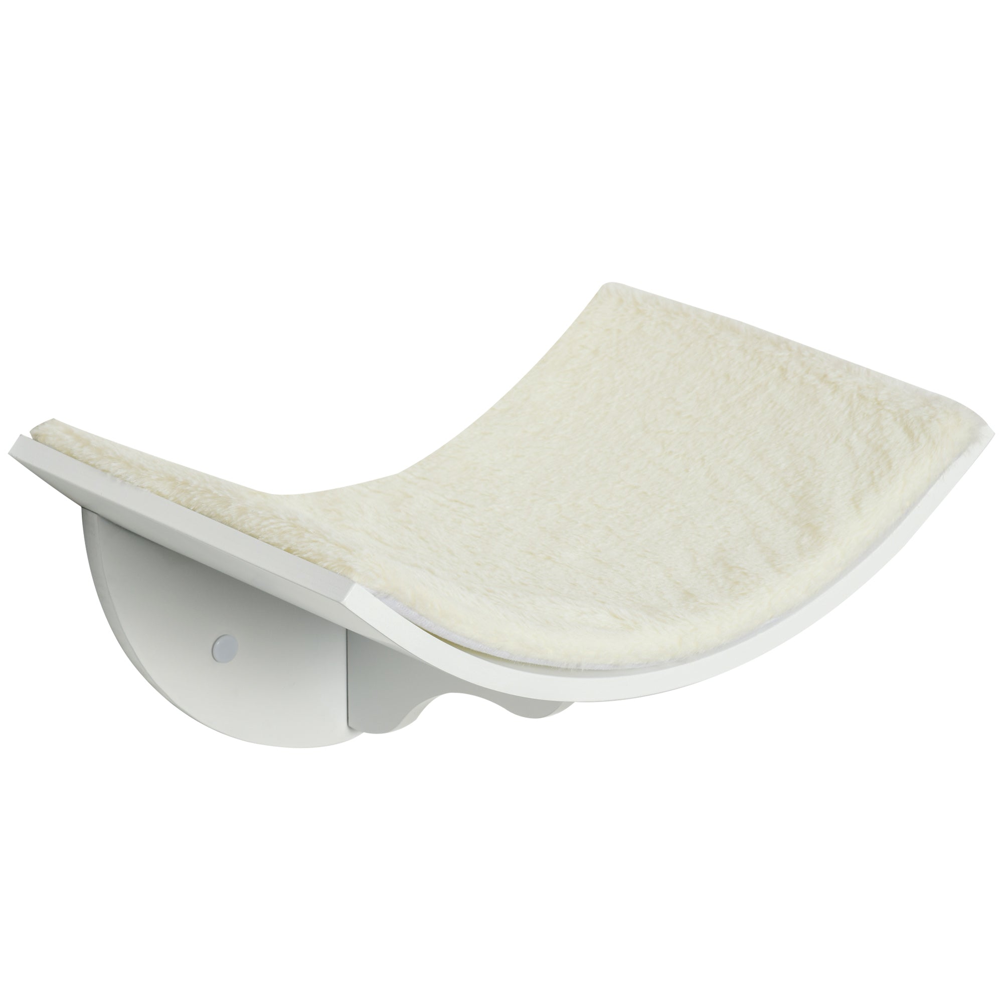 Cat Perch Cat Wall Shelf Cat Bed Cat Wall Mount Plush Cover White 41 x 28 x 21 cm
