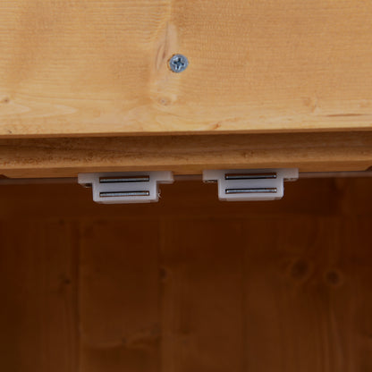 Garden Cabinet Fir Wood, Weatherproof Tool Shed 74x43x88cm, Tool Shed with Double Door, 2 Compartments, Tool Cabinet, Garden House Tool Cabinet for Garden, Terrace, Natural