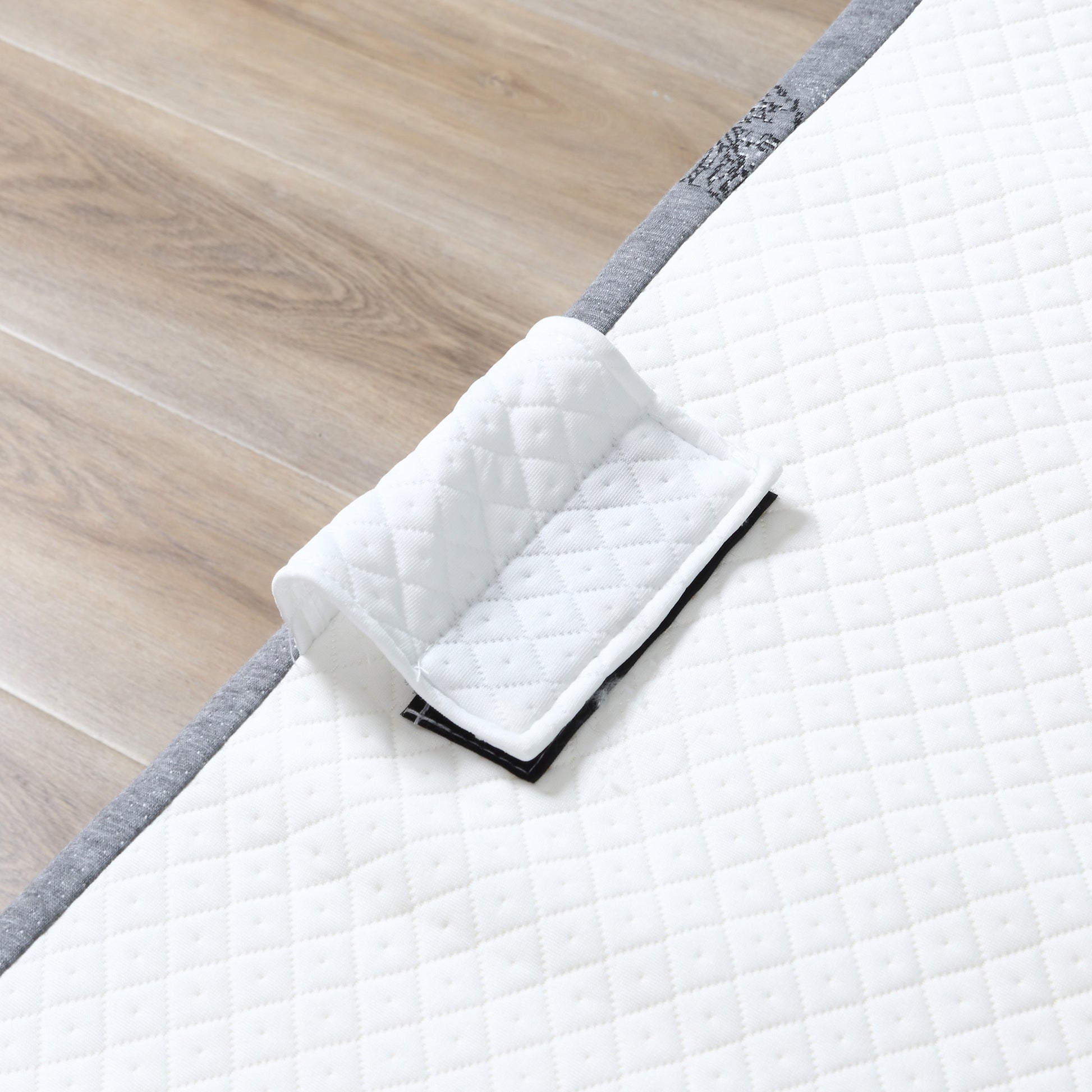 Guest Bed Folding Bed with Wheels Steel+Foam White+Black 200 x 80 x 42.5 cm