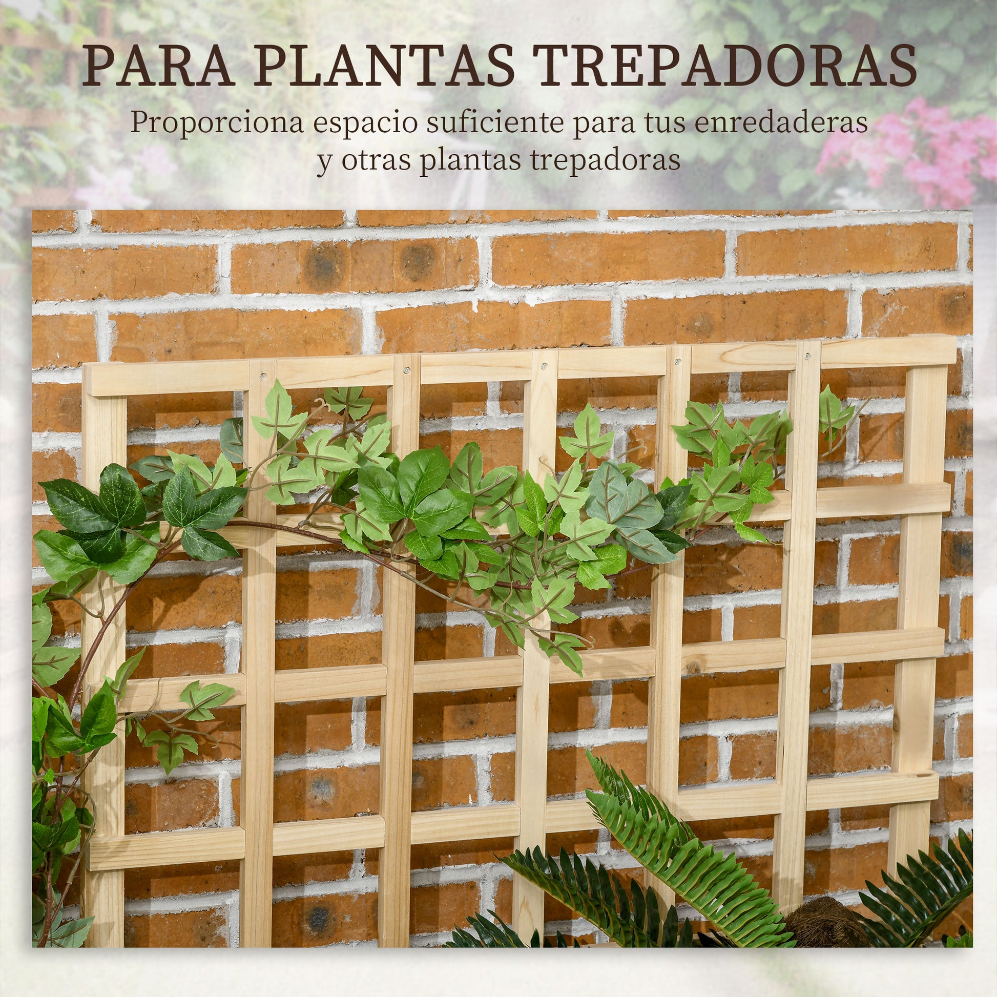 3-Tier Urban Garden with Trellis Planter Stand Wood with Non-woven Fabric for Growing Vegetables Flowers Herbs 95x95x110 cm Natural