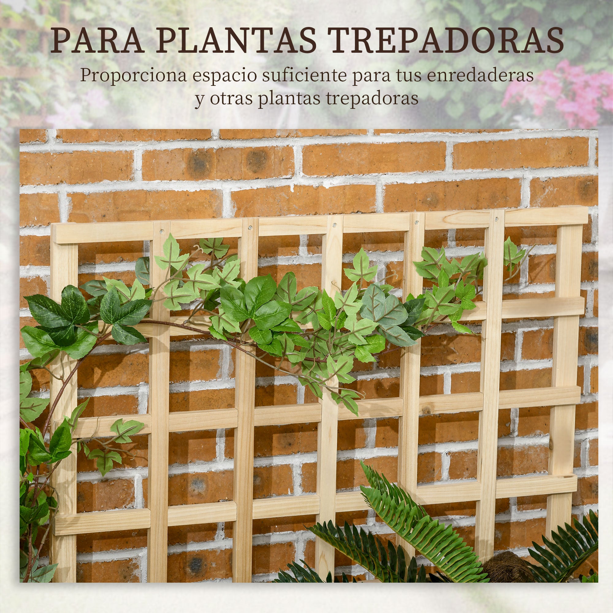 3-Tier Urban Garden with Trellis Planter Stand Wood with Non-woven Fabric for Growing Vegetables Flowers Herbs 95x95x110 cm Natural