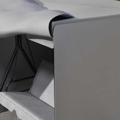 Hollywood Swing Seat Cover 3 Seater, Water Repellent Winterproof Protective Cover for Garden Swing, UV Resistant Cover, Tearing Resistant 420D Oxford Fabric, 177x114x152cm Gray