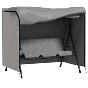 Hollywood Swing Seat Cover 3 Seater, Water Repellent Winterproof Protective Cover for Garden Swing, UV Resistant Cover, Tearing Resistant 420D Oxford Fabric, 177x114x152cm Gray