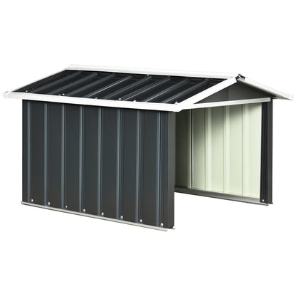Lawnmower Storage Shed for Robot Lawnmower - robot lawn mower garage - gray steel sheet