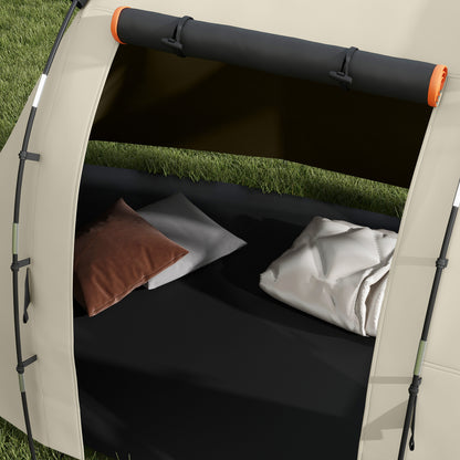 Tunnel Tent, Camping Tent for 5 People, Family Tent with 2 Rooms, Side Windows, Carry Bag, 3000mm Waterproof, for Garden, Camping Site, Khaki