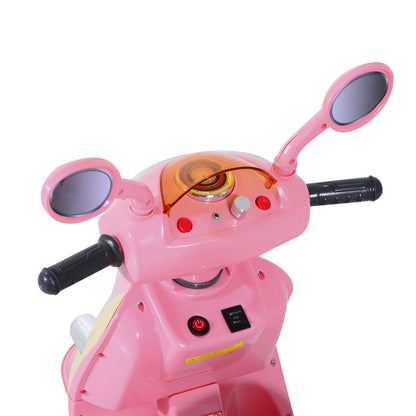 Electric Children's Motorcycle Electric Motorcycle Kids Electric Car Tricycle, 6V, Metal+PP, 108x51x75cm (Pink+Yellow)