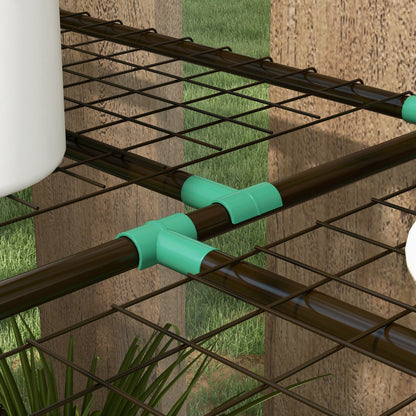 3-Tier Garden Greenhouse Terrace Greenhouse with Shelves Sloping Roof and 2 Zippered Doors for Plant Cultivation in Patio 143x46x141/151 cm Clear