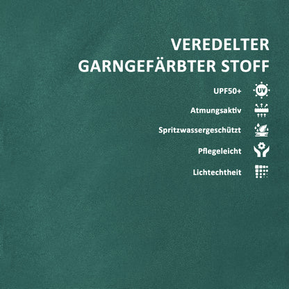 Seat Cushion 120 x 47 x 9.5 cm Water-Resistant Chair Pad with Straps, Headrest, UPF50+ Outdoor Indoor Seat Pad, Seat Pillow for Folding Chair, Dining Chair, Green