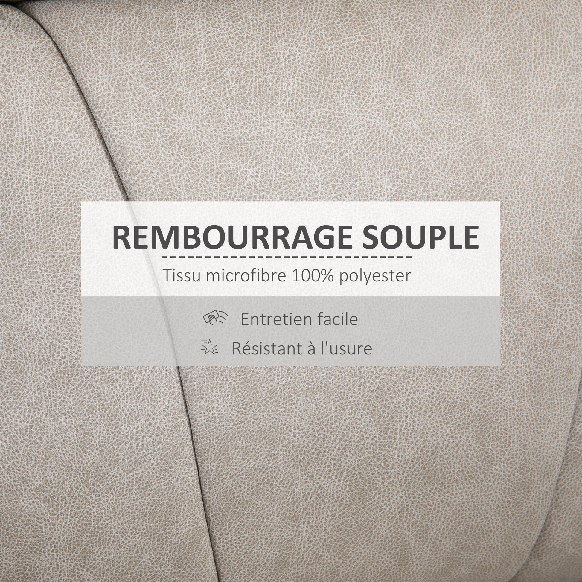 Gray Microfiber Manual Reclining Relaxation Chair with 135° Recline and Footrest