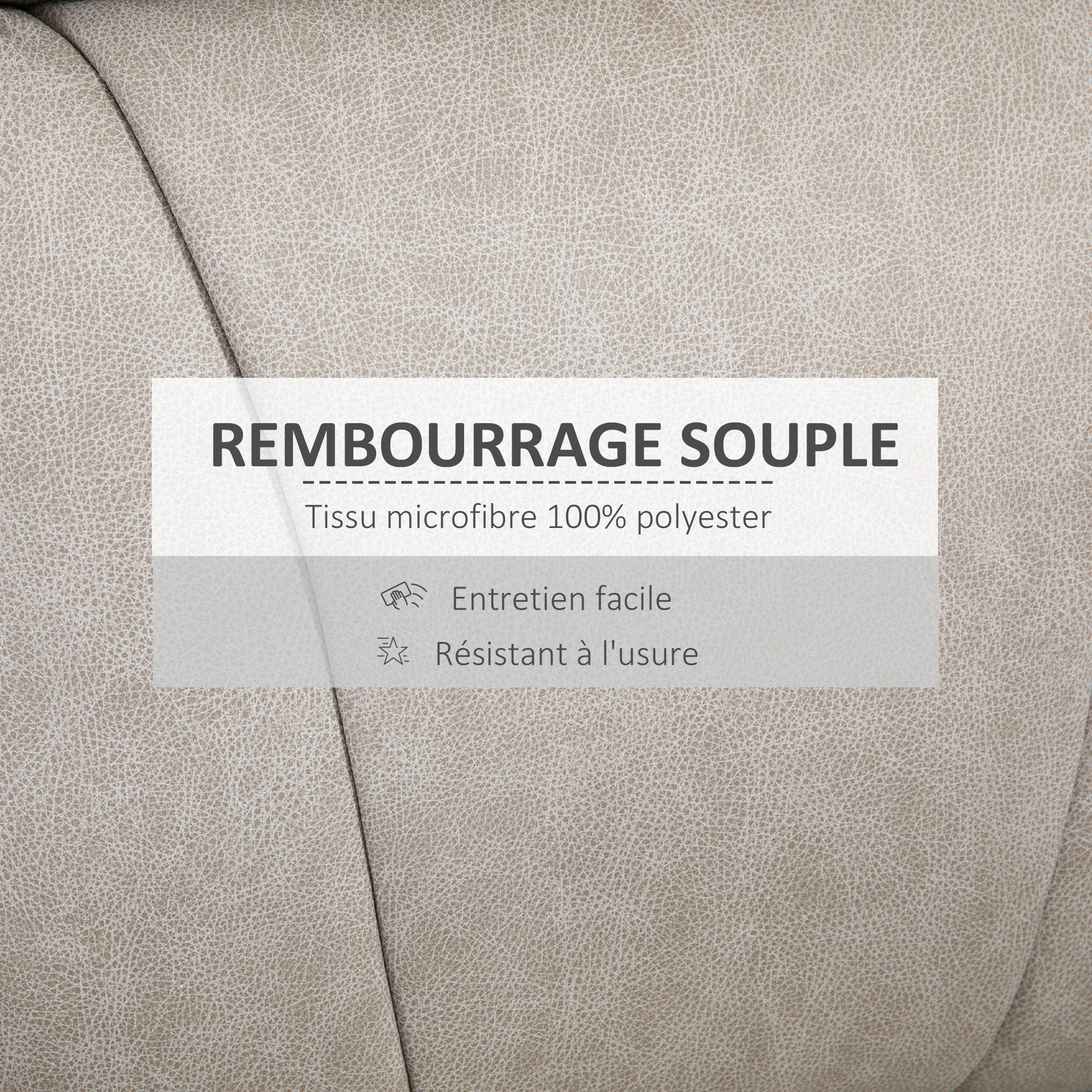 Gray Microfiber Manual Reclining Relaxation Chair with 135° Recline and Footrest