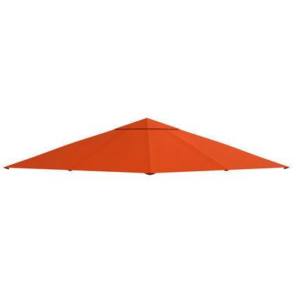 Gazebo Canopy Replacement for Garden Gazebo approx. 3 x 3 m, water-resistant, canopy cover, sun protection, 8 water drainage holes, Polyester, Orange