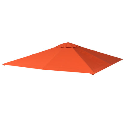 Gazebo Canopy Replacement for Garden Gazebo approx. 3 x 3 m, water-resistant, canopy cover, sun protection, 8 water drainage holes, Polyester, Orange