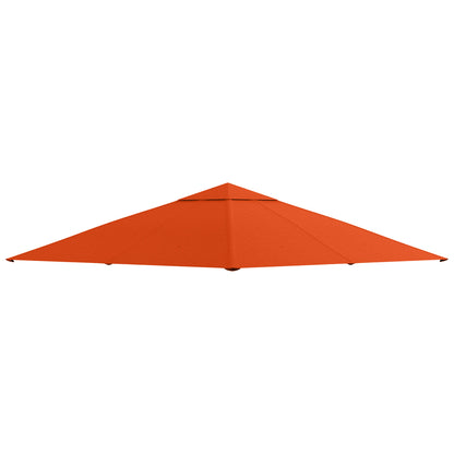 Gazebo Canopy Replacement for Garden Gazebo approx. 3 x 3 m, water-resistant, canopy cover, sun protection, 8 water drainage holes, Polyester, Orange