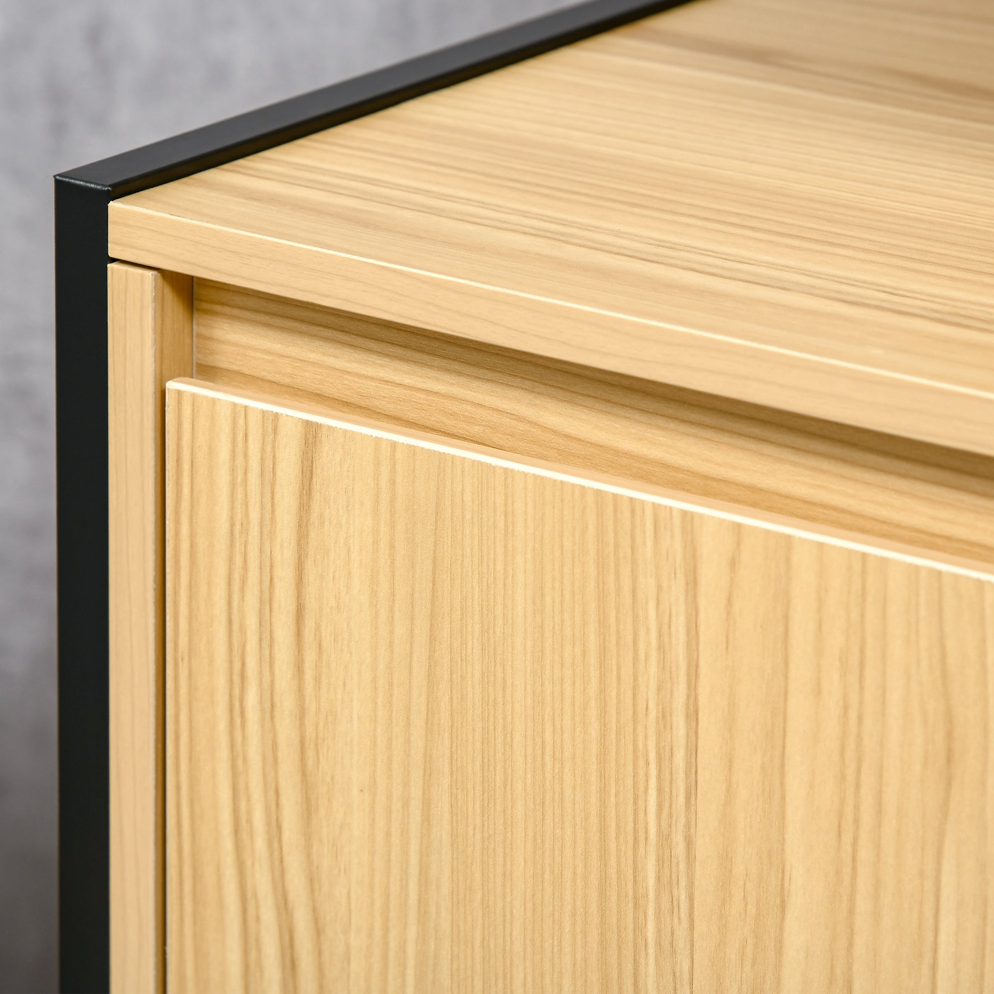 Wood Bathroom Under-Sink Cabinet with 2 Doors and Adjustable Inner Shelf Industrial Style Anti-Tip 60x30x65.2 cm Oak