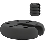 Weight 4 pcs. Tent Weights for Pavilion Beer Tent Gazebo Stackable Base Plastic Coating Cement Core Ø20 x 4.5 cm Black