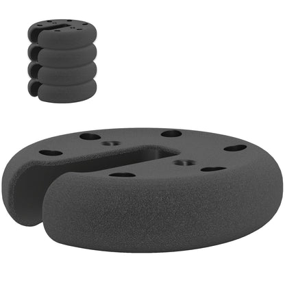 Weight 4 pcs. Tent Weights for Pavilion Beer Tent Gazebo Stackable Base Plastic Coating Cement Core Ø20 x 4.5 cm Black