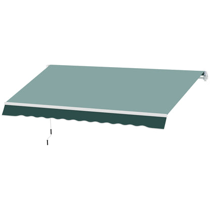 Retractable Awning 2.5x2m with Aluminum Frame and Polyester Fabric, 280 g/㎡, UV50+, Green