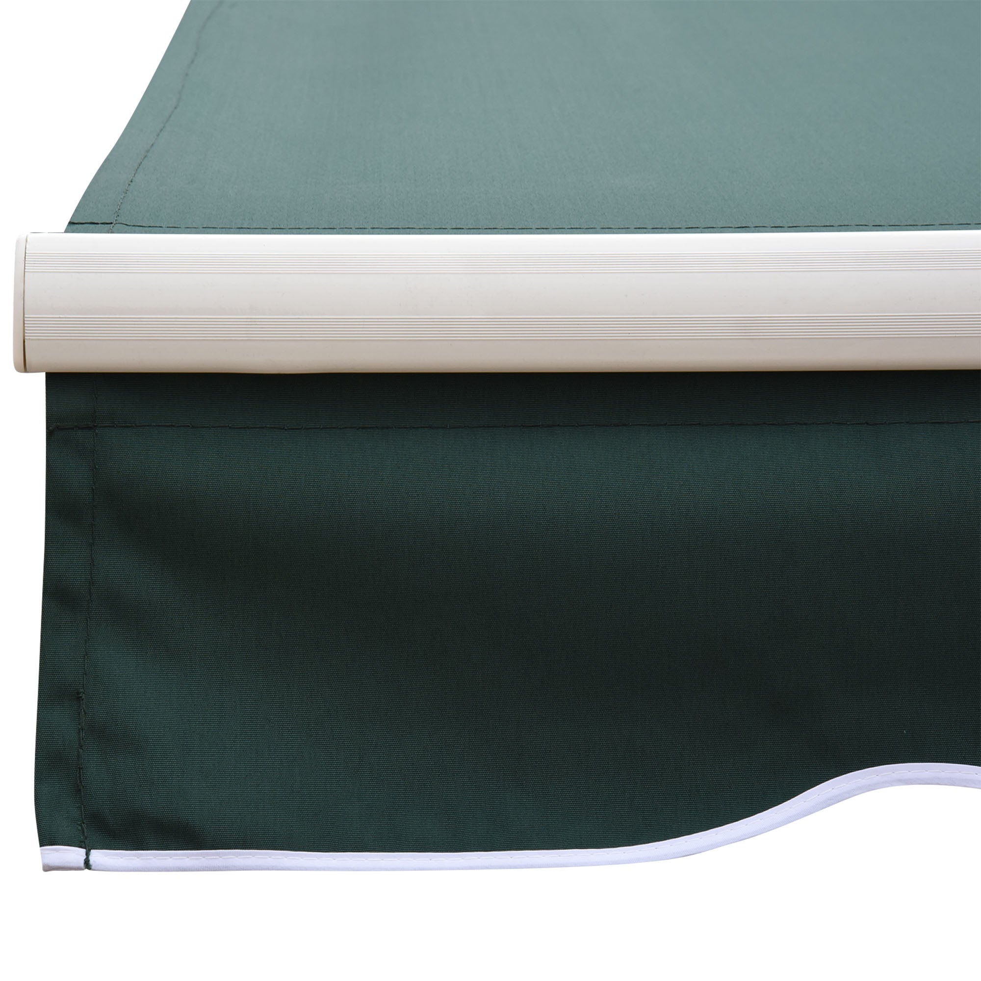 Retractable Awning 2.5x2m with Aluminum Frame and Polyester Fabric, 280 g/㎡, UV50+, Green