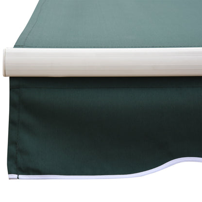 Retractable Awning 2.5x2m with Aluminum Frame and Polyester Fabric, 280 g/㎡, UV50+, Green