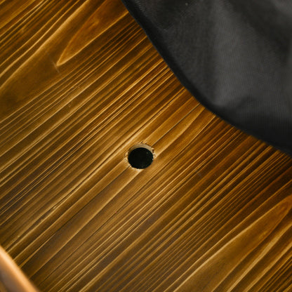 Rectangular Wooden Planter Garden Pot with Drainage Hole and Non-Woven Fabric Urban Garden for Plants Flowers Herbs for Terrace Patio 31.5x11.8x11.8 inches Brown