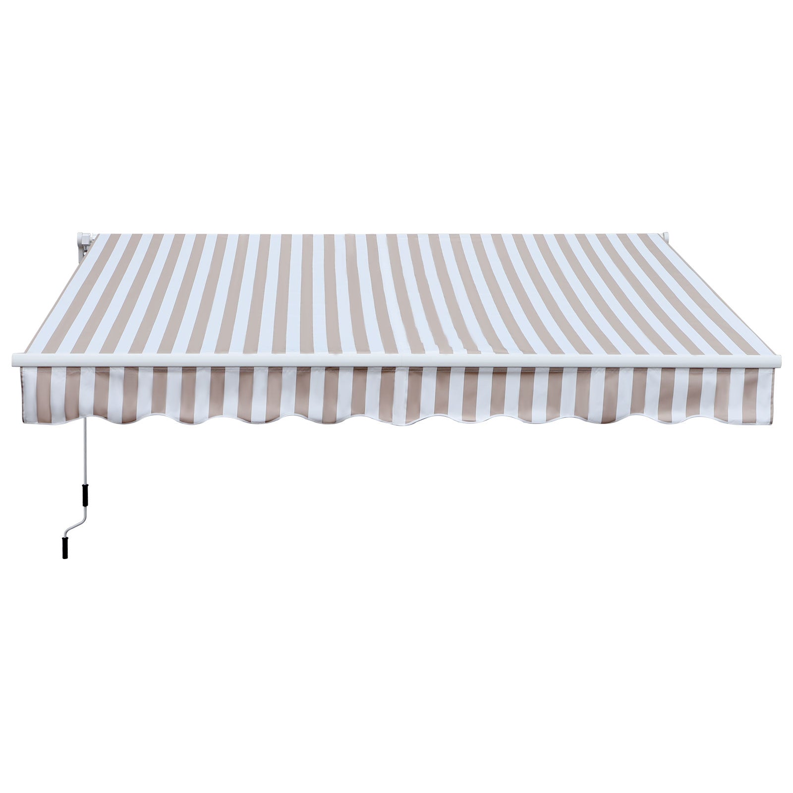 Awning with Hand Crank, Articulated Awning, Sun Protection, Wall Mount, Balcony, Aluminium Frame 3 x 2.5 m